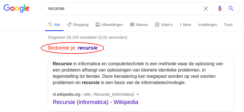 Google Recursie